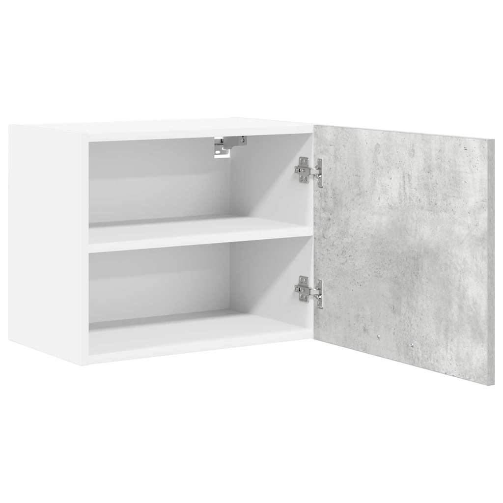 Hengende skap med dør 2 pcs Betonggrå og hvit 50 x 31 x 40 cm