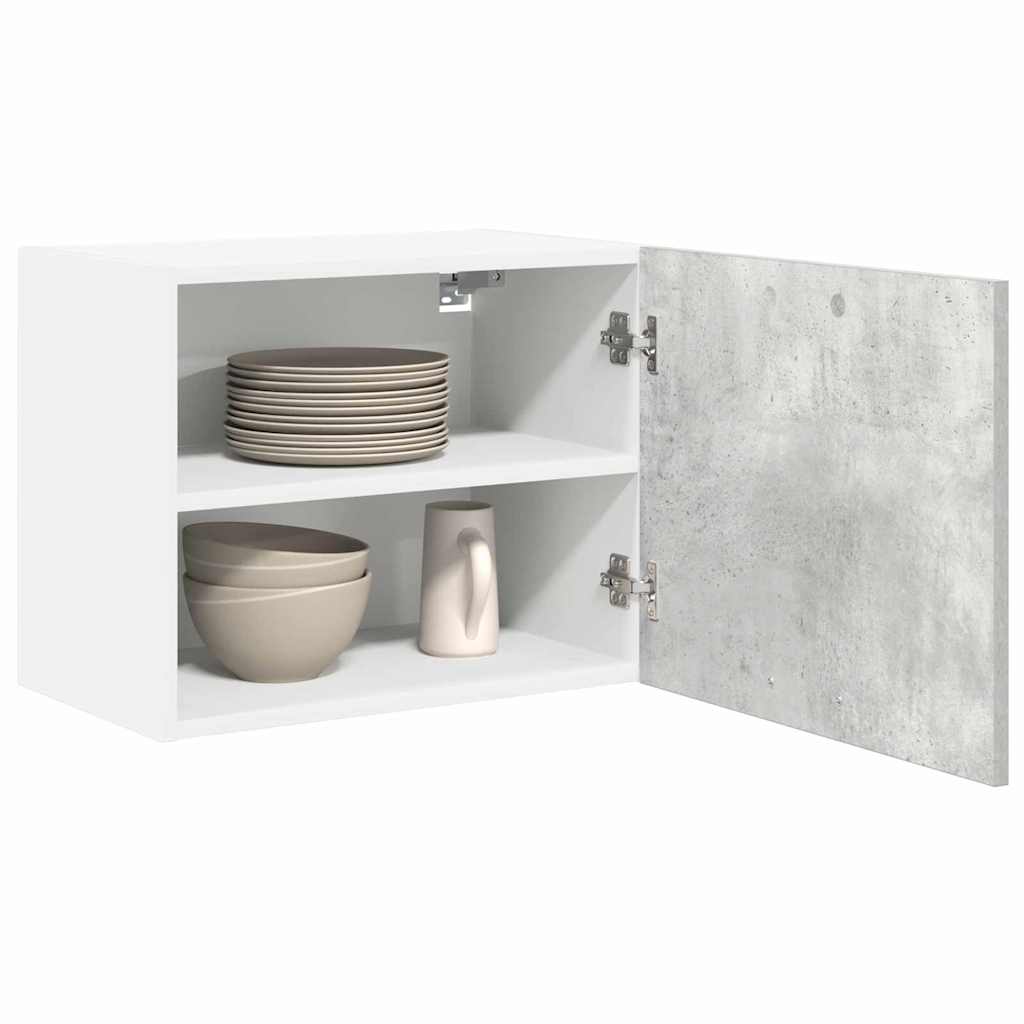 Hengende skap med dør 2 pcs Betonggrå og hvit 50 x 31 x 40 cm