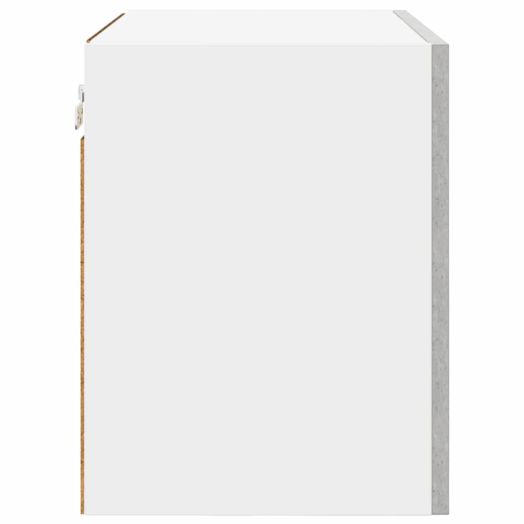 Hengende skap med dør 2 pcs Betonggrå og hvit 50 x 31 x 40 cm