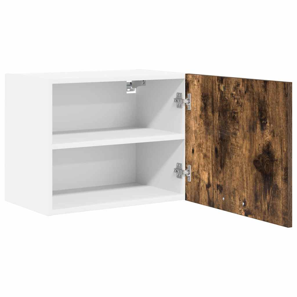 Hengende skap Røkt eik og hvit 50 x 31 x 40 cm Konstruert tre