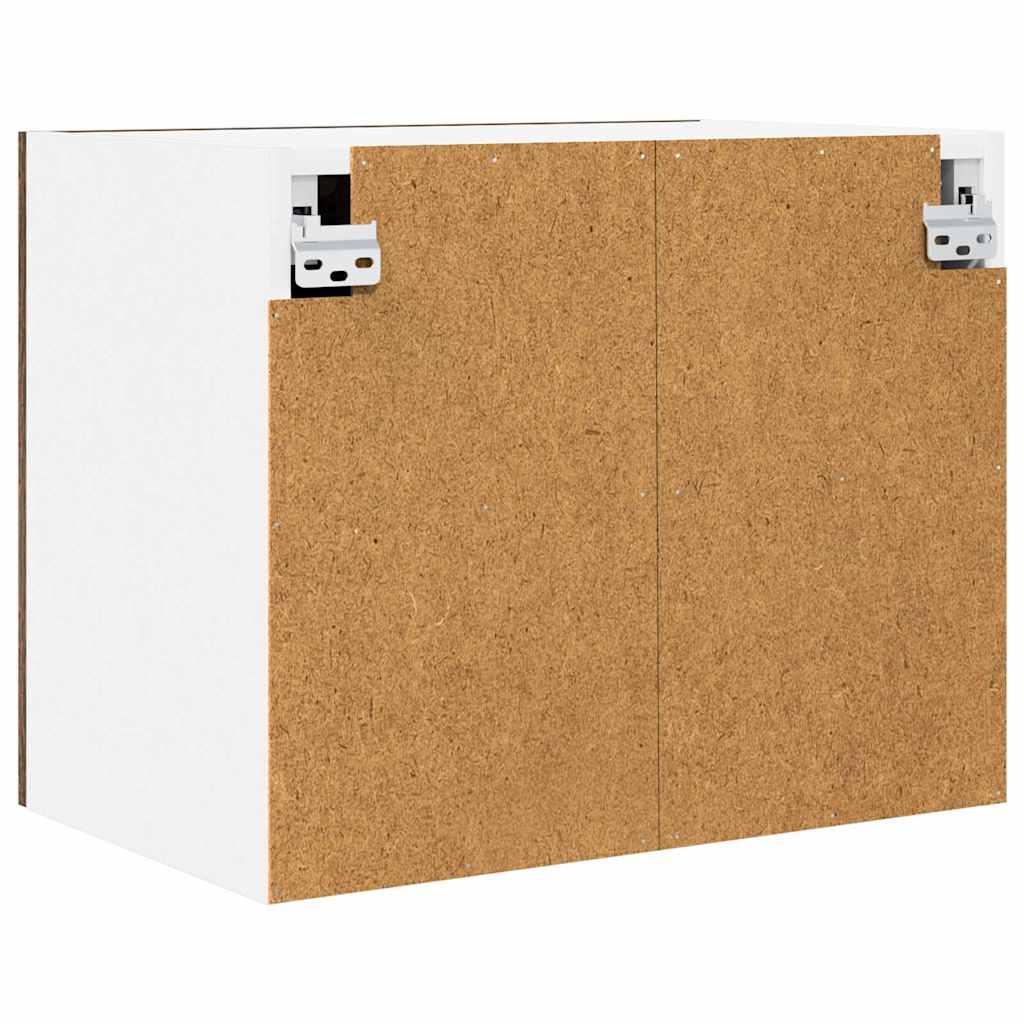 Hengende skap Røkt eik og hvit 50 x 31 x 40 cm Konstruert tre