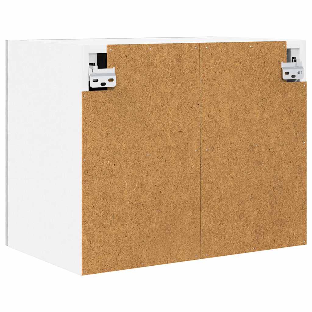Hengende skap med dør 2 pcs Grå Sonoma og hvit 50 x 31 x 40 cm