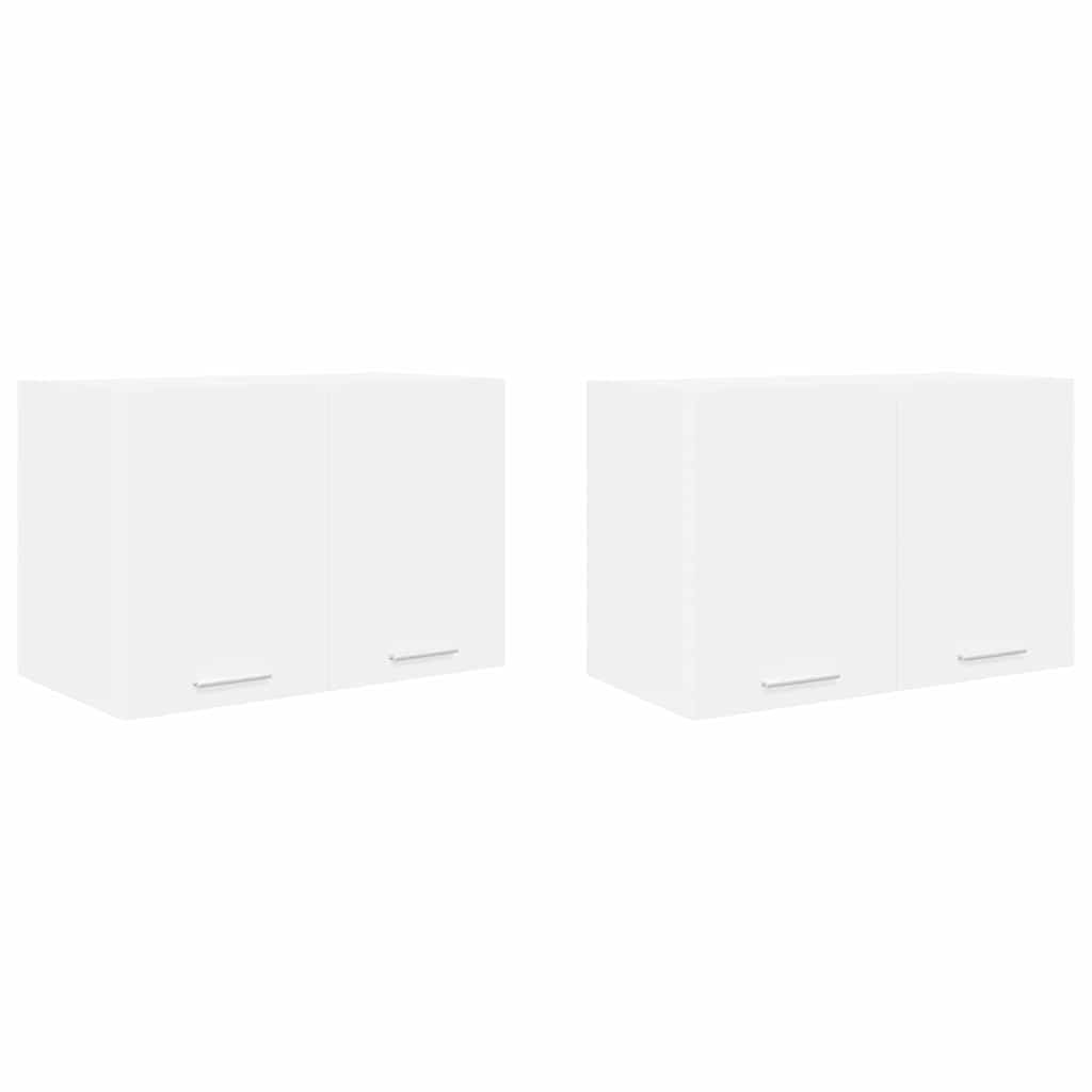 Hengende skap med dør 2 pcs Hvit 60 x 31 x 40 cm Konstruert tre