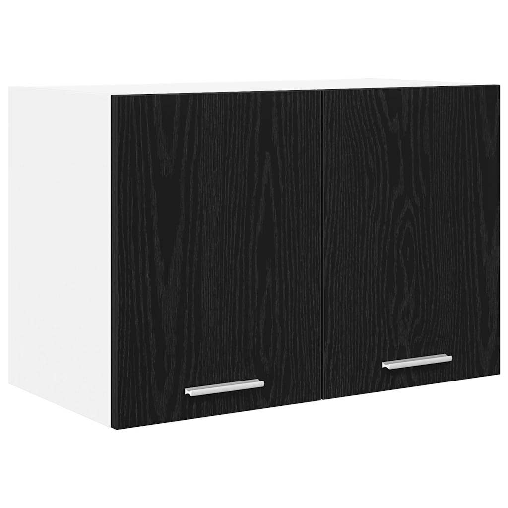Hengende skap med dør 2 pcs Svart eik og hvit 60 x 31 x 40 cm