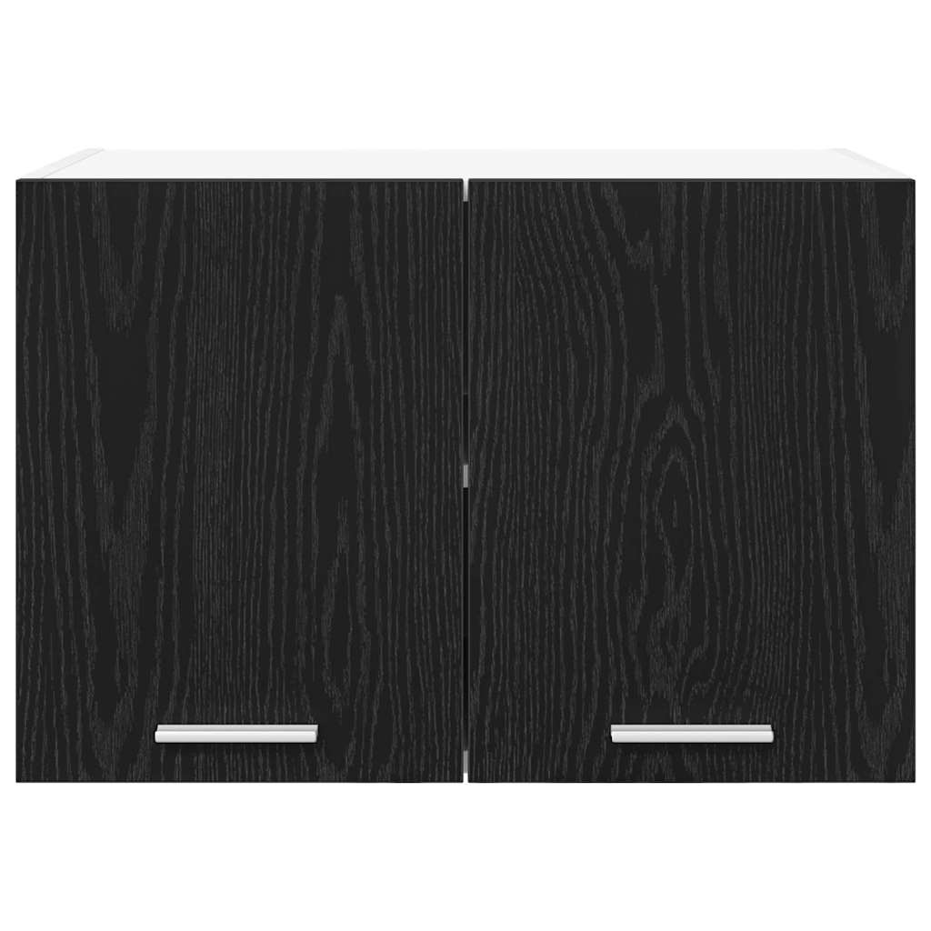 Hengende skap med dør 2 pcs Svart eik og hvit 60 x 31 x 40 cm