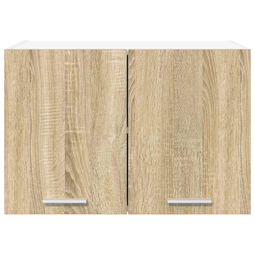 Hengende skap med dør 2 pcs Sonoma eik og hvit 60 x 31 x 40 cm