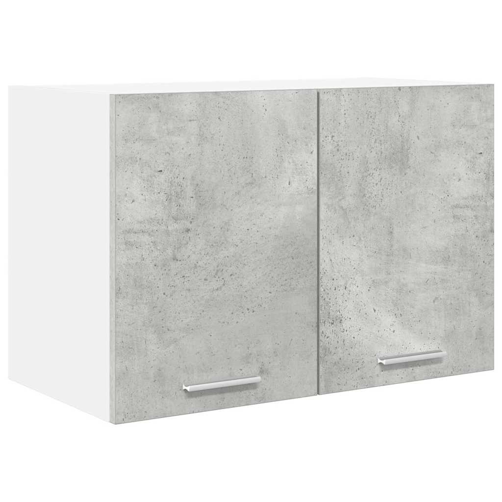 Hengende skap med dør 2 pcs Betonggrå og hvit 60 x 31 x 40 cm
