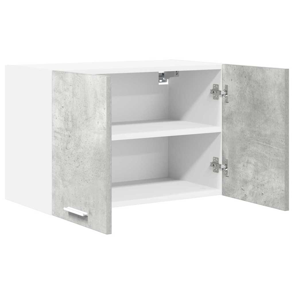 Hengende skap med dør 2 pcs Betonggrå og hvit 60 x 31 x 40 cm