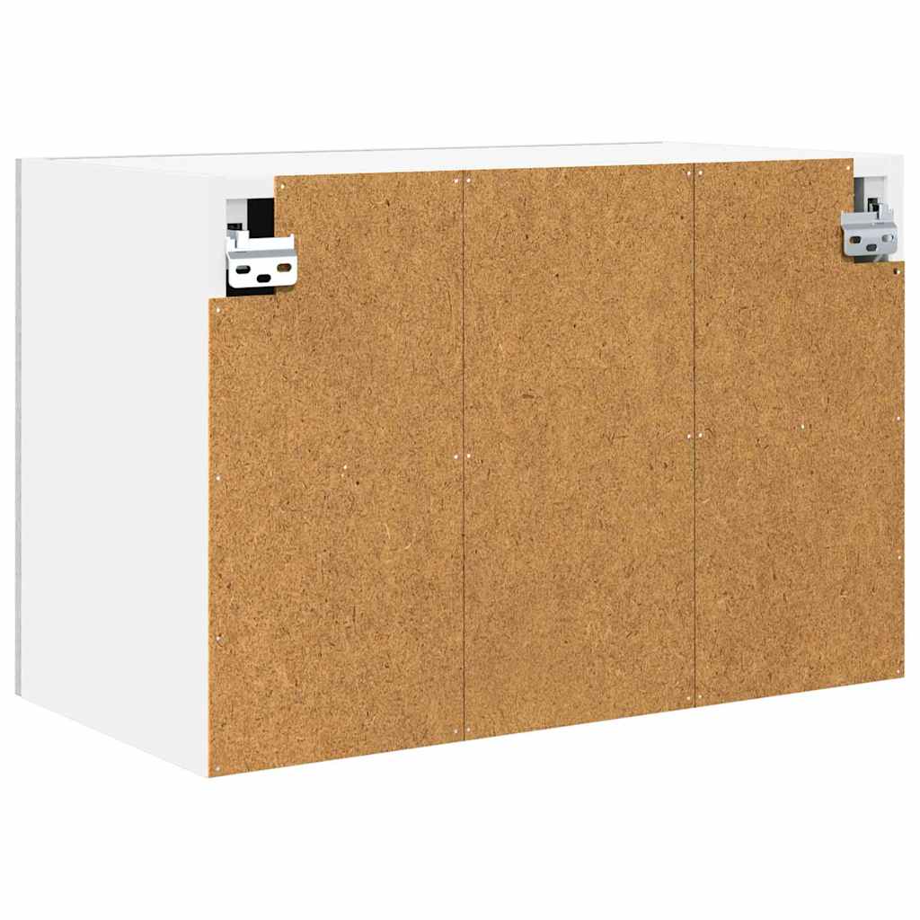 Hengende skap med dør 2 pcs Betonggrå og hvit 60 x 31 x 40 cm