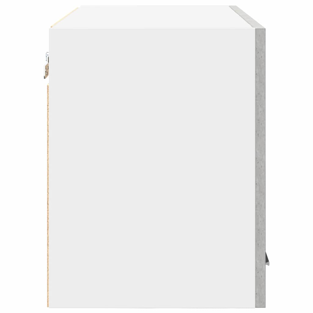 Hengende skap med dør 2 pcs Betonggrå og hvit 60 x 31 x 40 cm