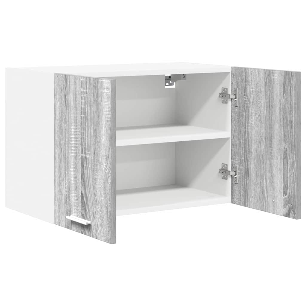Hengende skap med dør 2 pcs Grå Sonoma og hvit 60 x 31 x 40 cm