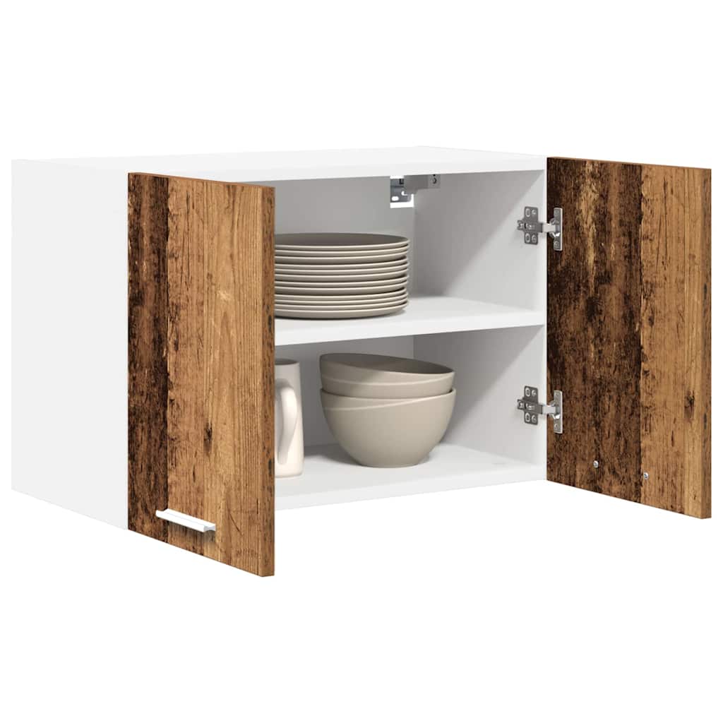 Hengende skap 2 pcs Gammel treverk og hvit 60 x 31 x 40 cm