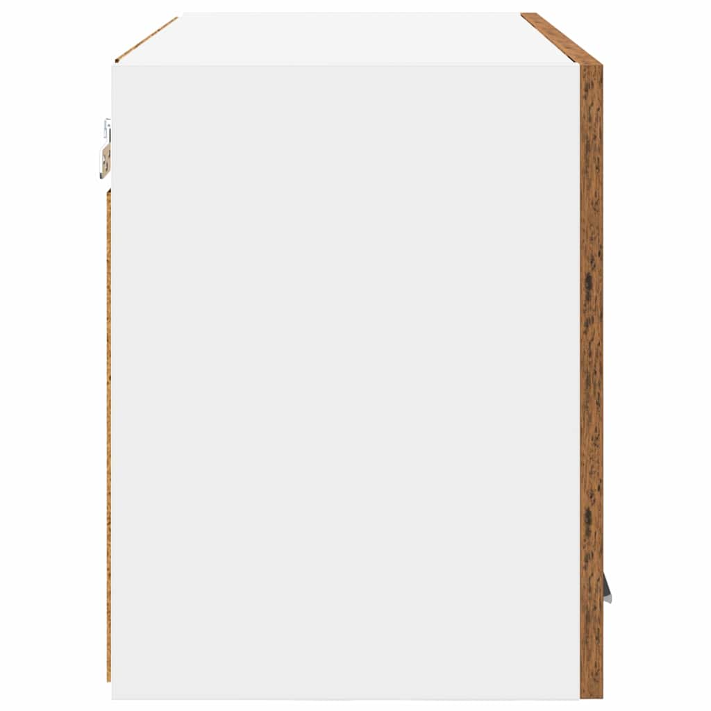 Hengende skap 2 pcs Gammel treverk og hvit 60 x 31 x 40 cm