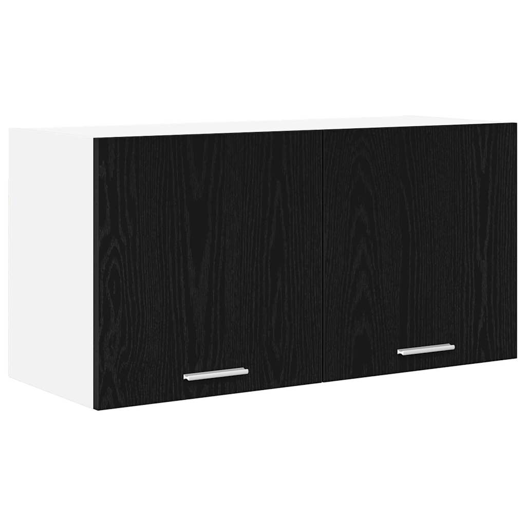 Hengende skap med dør Svart Eik 80 x 31 x 40 cm Konstruert tre
