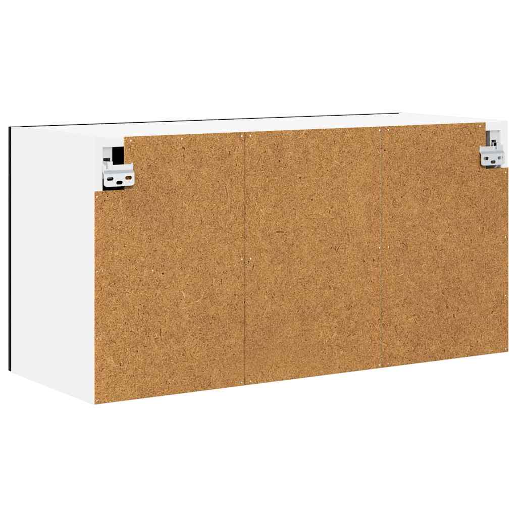 Hengende skap med dør Svart Eik 80 x 31 x 40 cm Konstruert tre