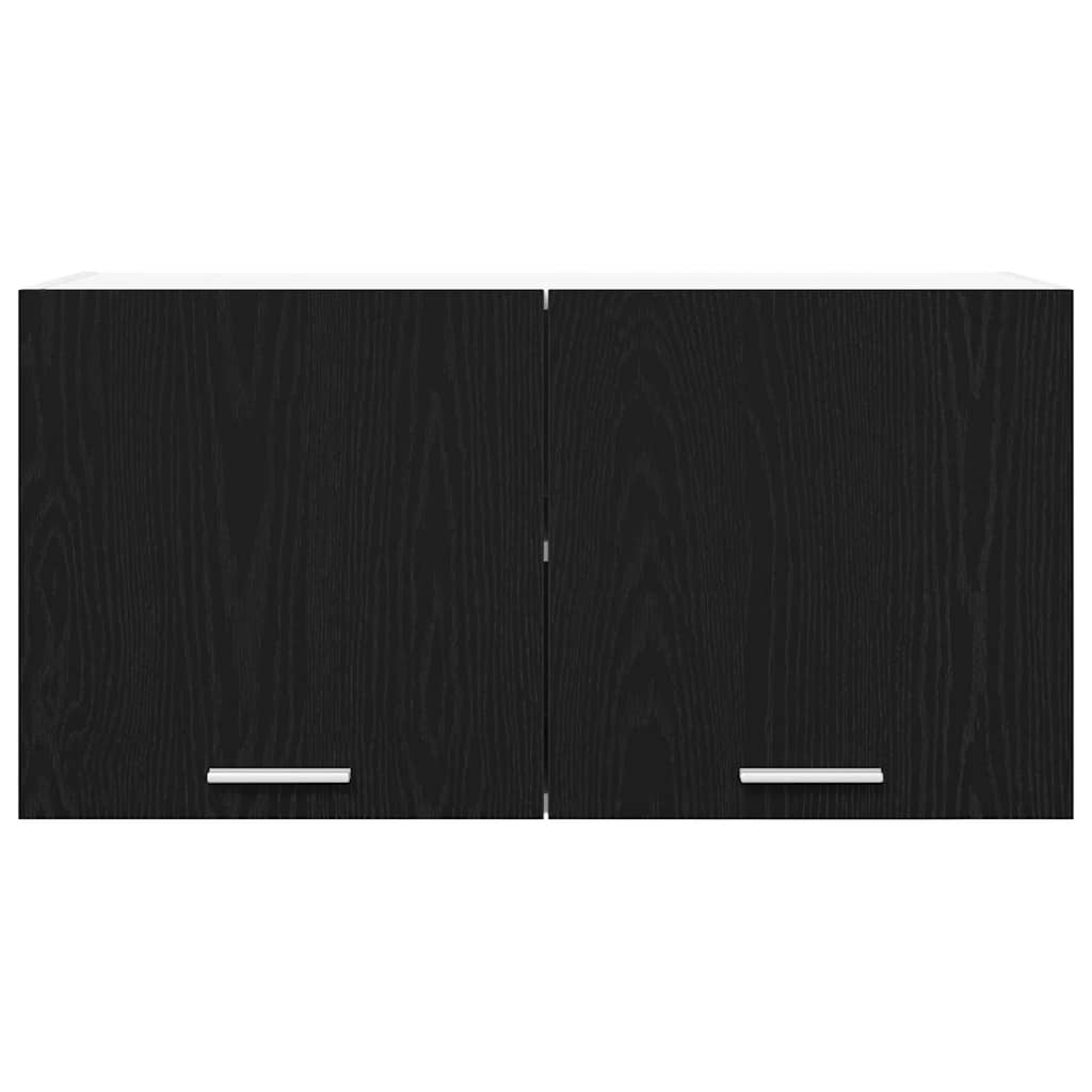 Hengende skap med dør Svart Eik 80 x 31 x 40 cm Konstruert tre