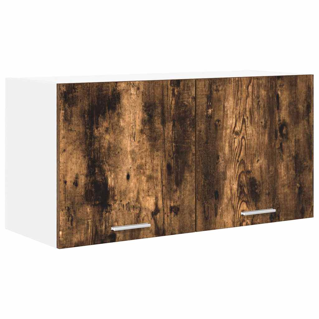 Hengende skap med dør Røkt eik 80 x 31 x 40 cm Konstruert tre