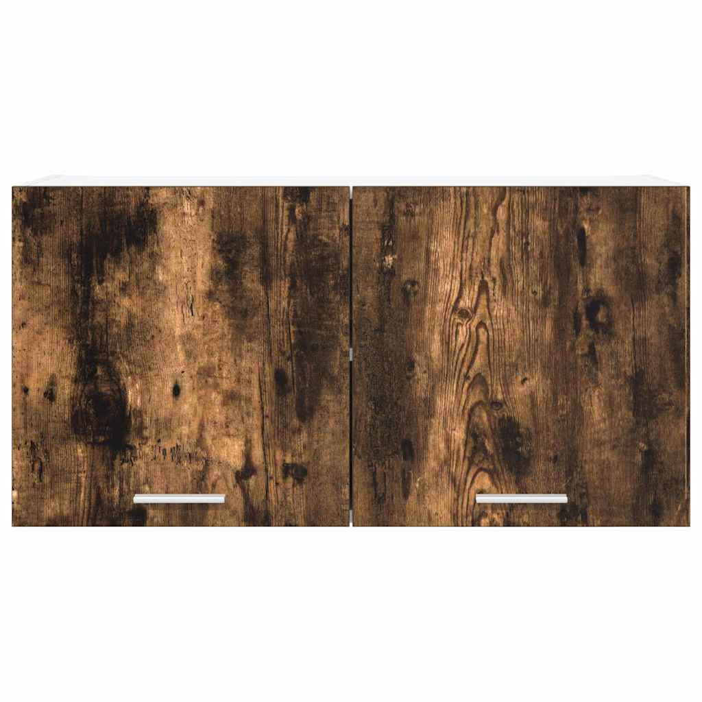 Hengende skap med dør Røkt eik 80 x 31 x 40 cm Konstruert tre
