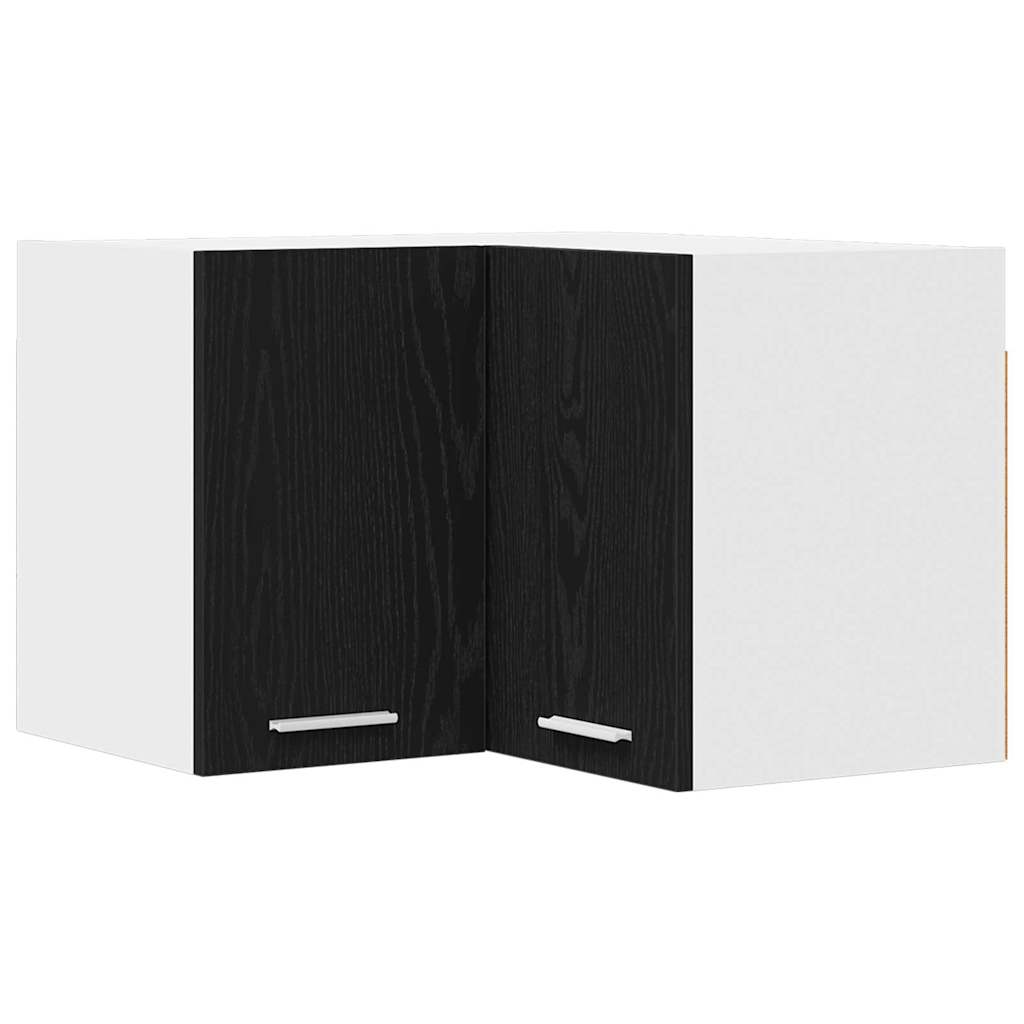 Hengende skap Svart eik og hvit 57 x 57 x 40 cm Konstruert tre