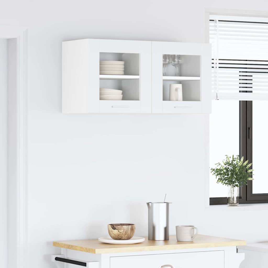Hengende skap med dør 2 pcs Hvit 40 x 31 x 40 cm Konstruert tre
