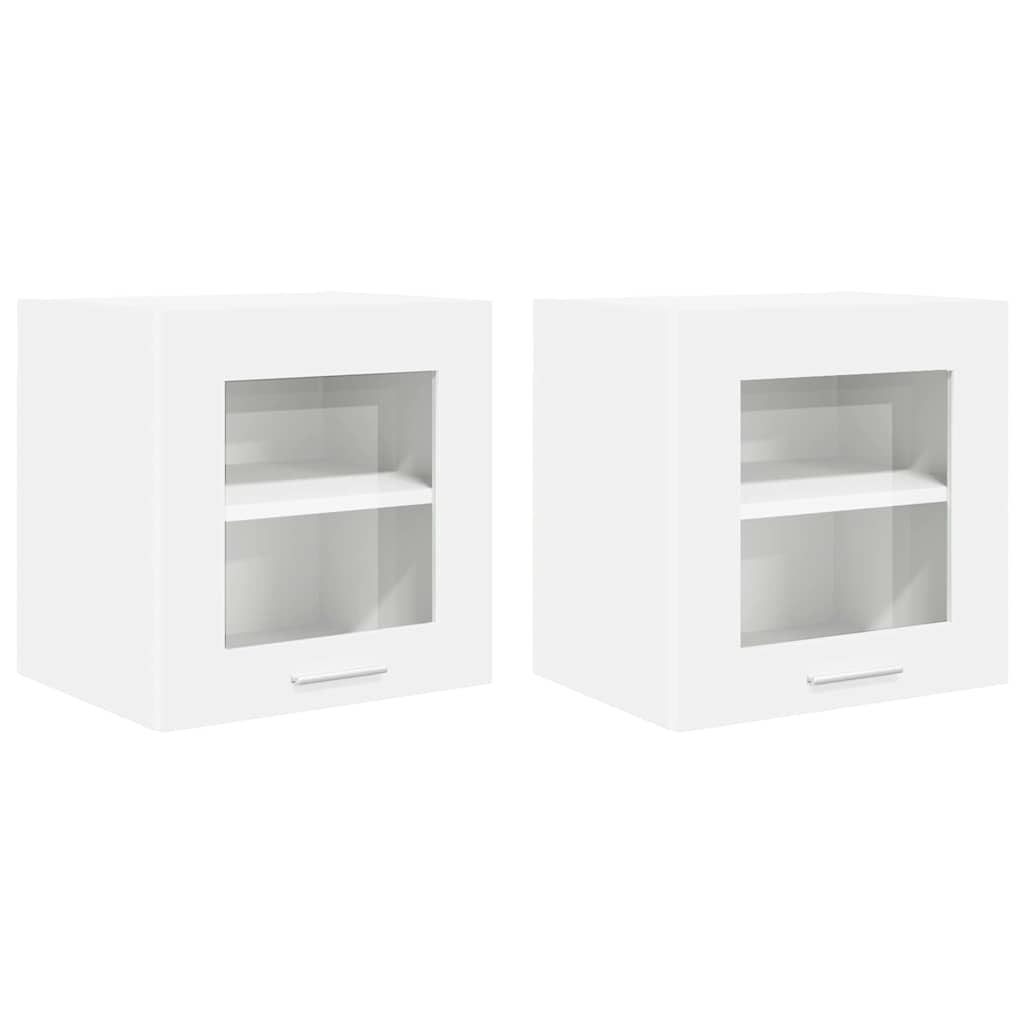 Hengende skap med dør 2 pcs Hvit 40 x 31 x 40 cm Konstruert tre