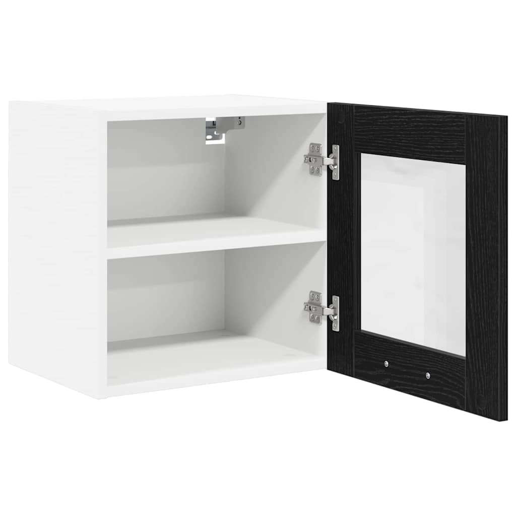 Hengende skap med dør Svart Eik 40 x 31 x 40 cm Konstruert tre