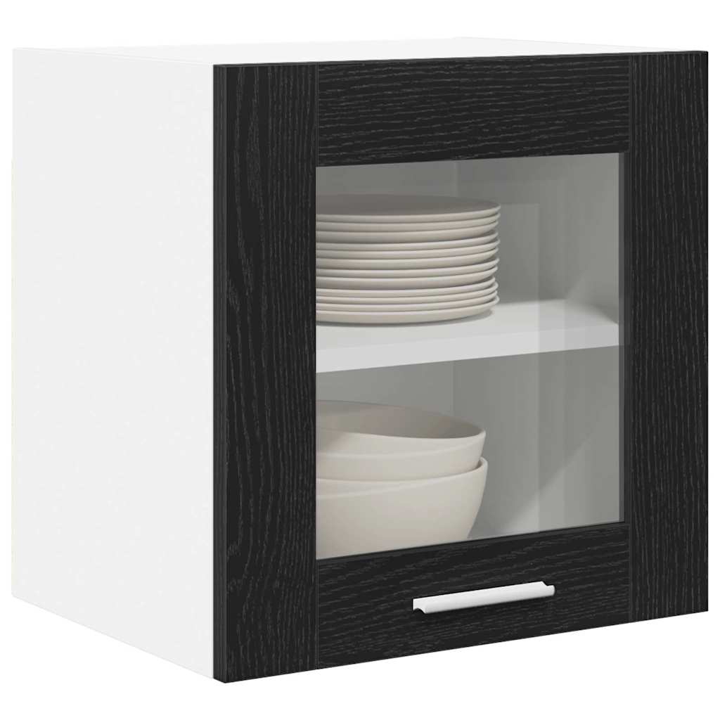 Hengende skap 2 pcs Svart Eik 40 x 31 x 40 cm Konstruert tre