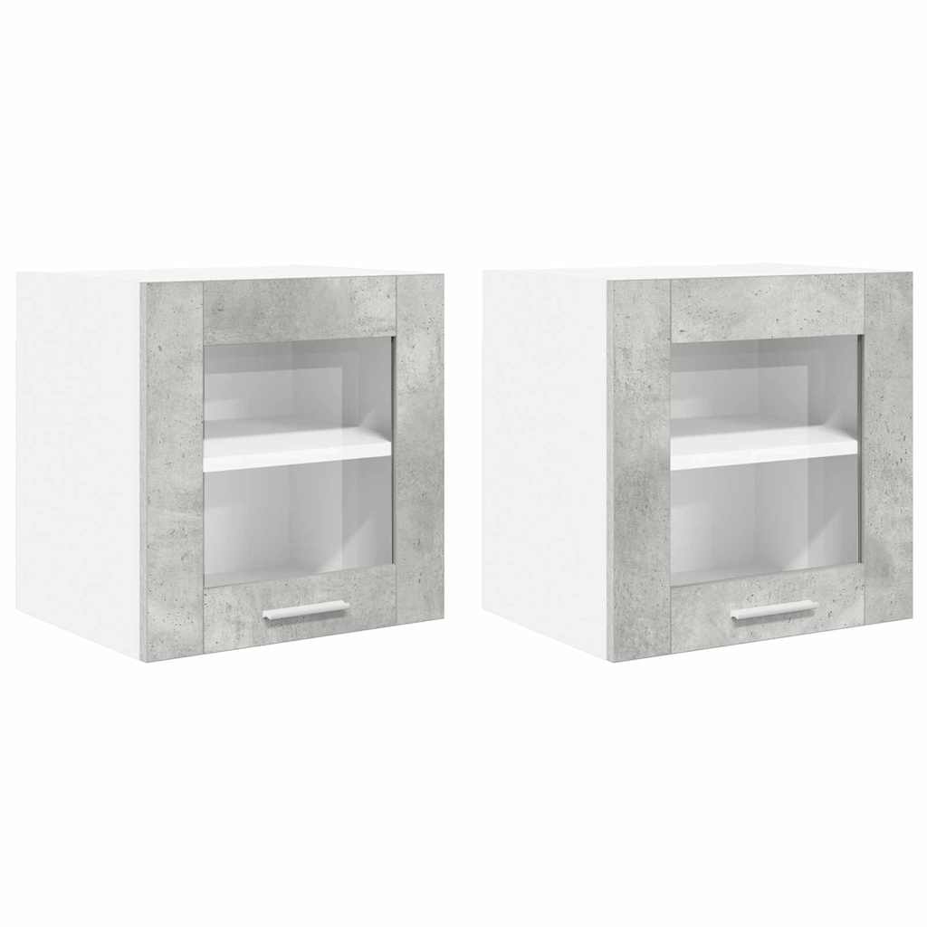 Hengende skap med lagring Riga 2 pcs Betonggrå 40 x 31 x 40 cm