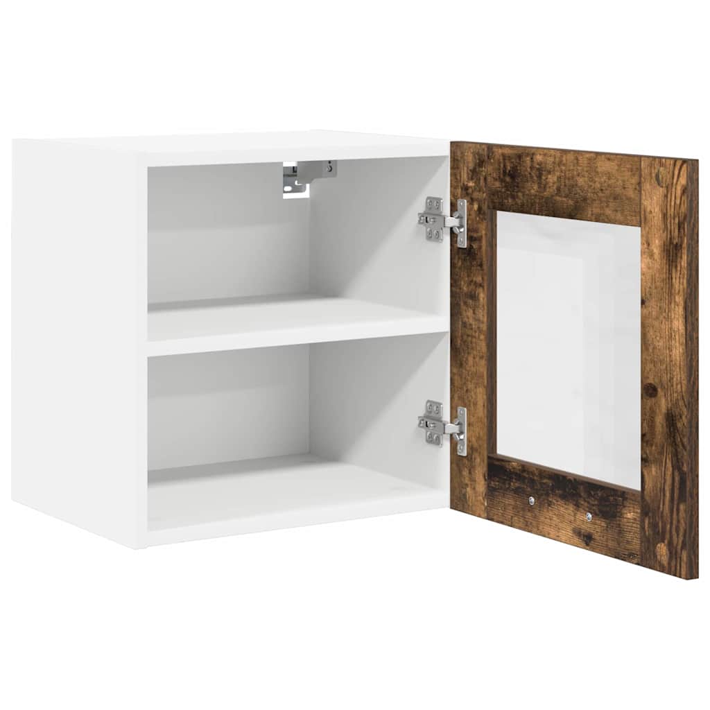 Hengende skap 2 pcs Røkt eik 40 x 31 x 40 cm Konstruert tre