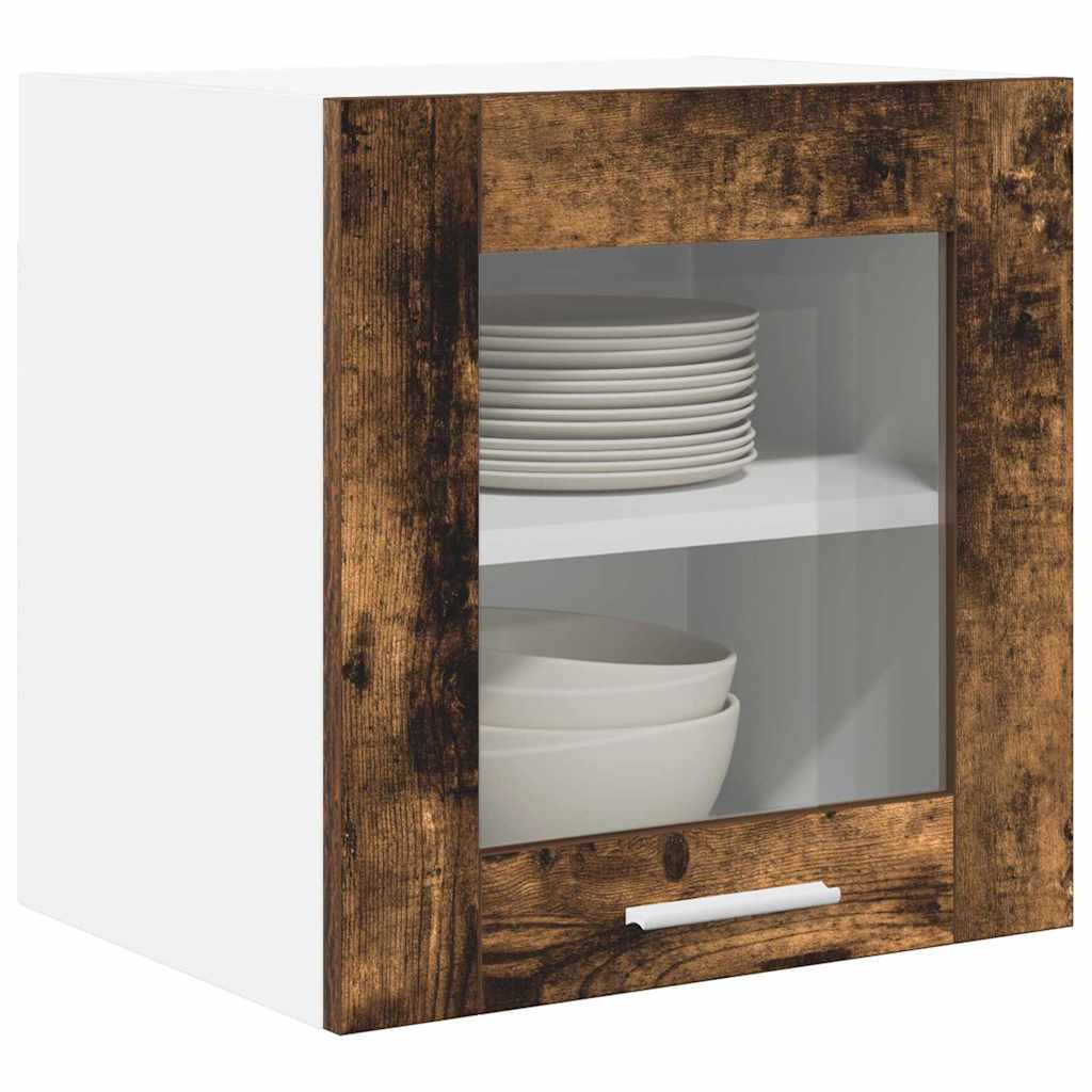 Hengende skap 2 pcs Røkt eik 40 x 31 x 40 cm Konstruert tre