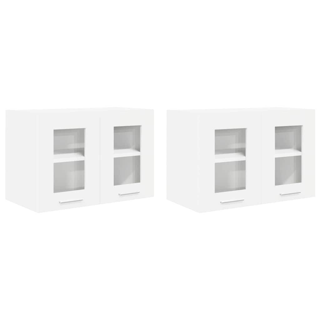 Hengende skap med dør 2 pcs Hvit 60 x 31 x 40 cm Konstruert tre