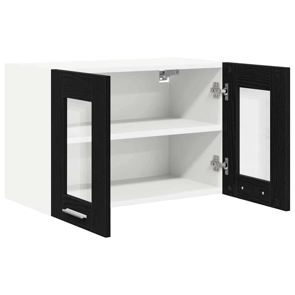 Hengende skap 2 pcs Svart Eik 60 x 31 x 40 cm Konstruert tre