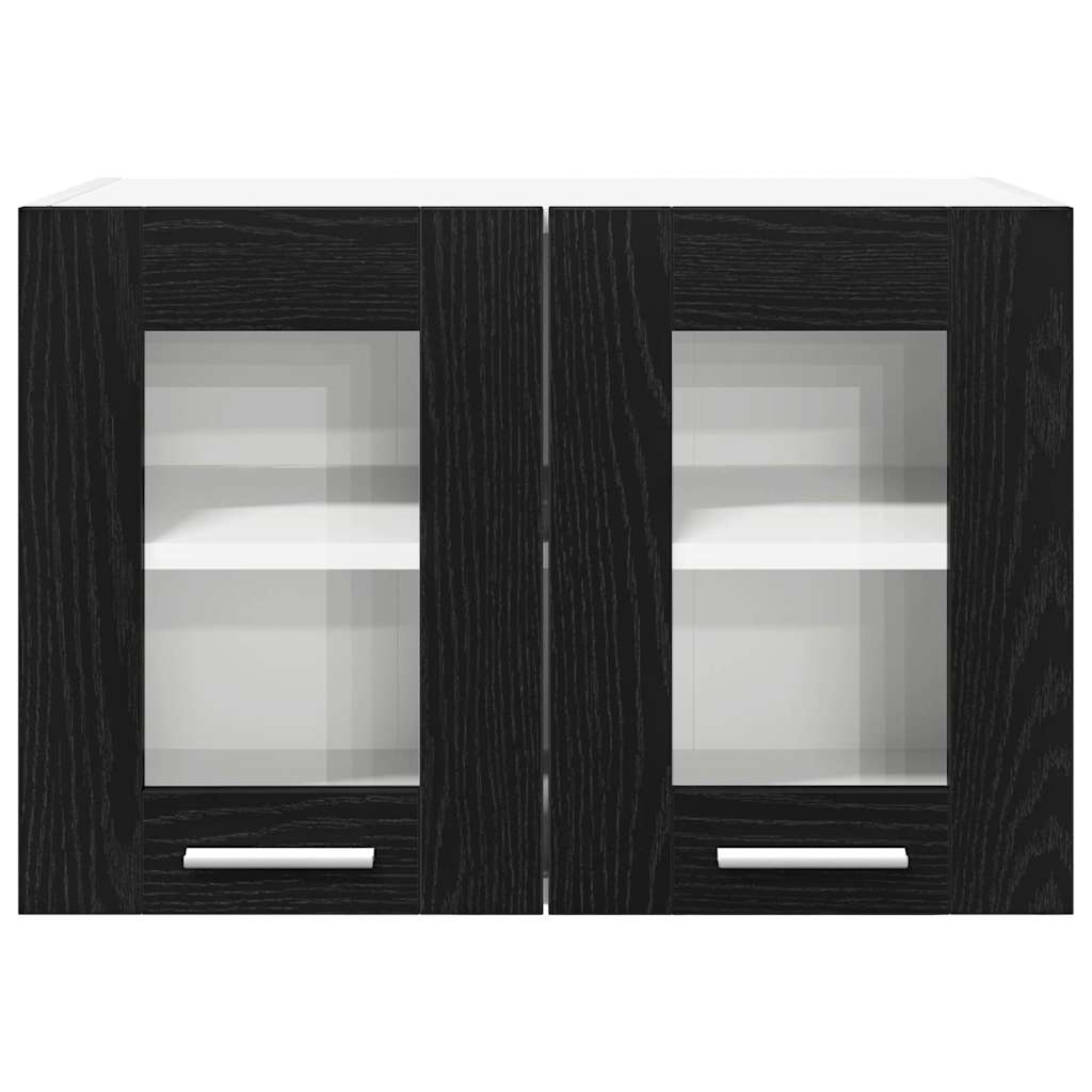 Hengende skap 2 pcs Svart Eik 60 x 31 x 40 cm Konstruert tre
