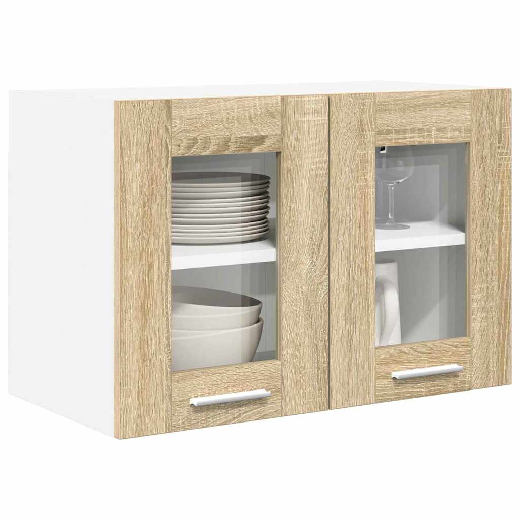 Hengende skap 2 pcs Sonoma eik 60 x 31 x 40 cm Konstruert tre