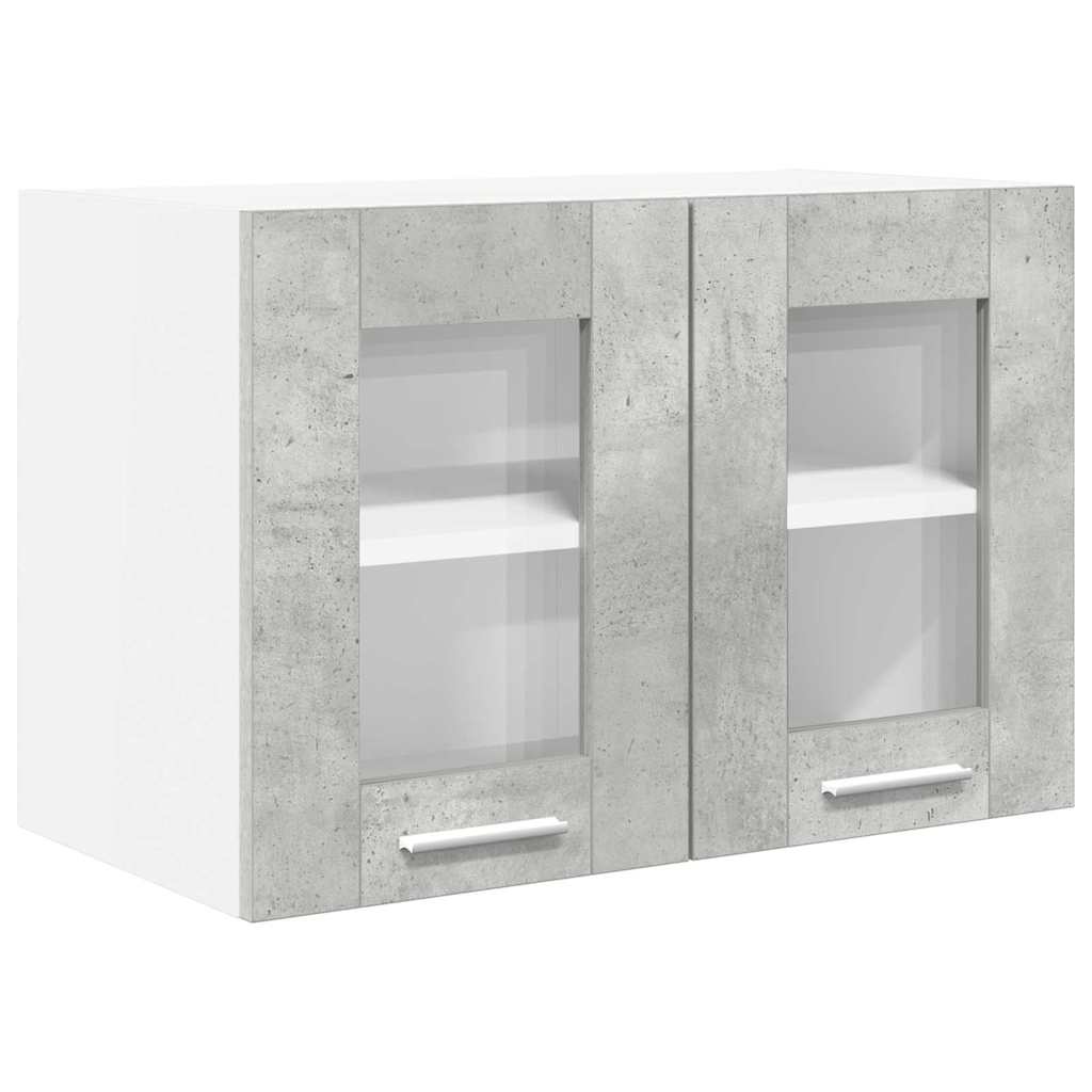 Hengende skap 2 pcs Betonggrå 60 x 31 x 40 cm Konstruert tre