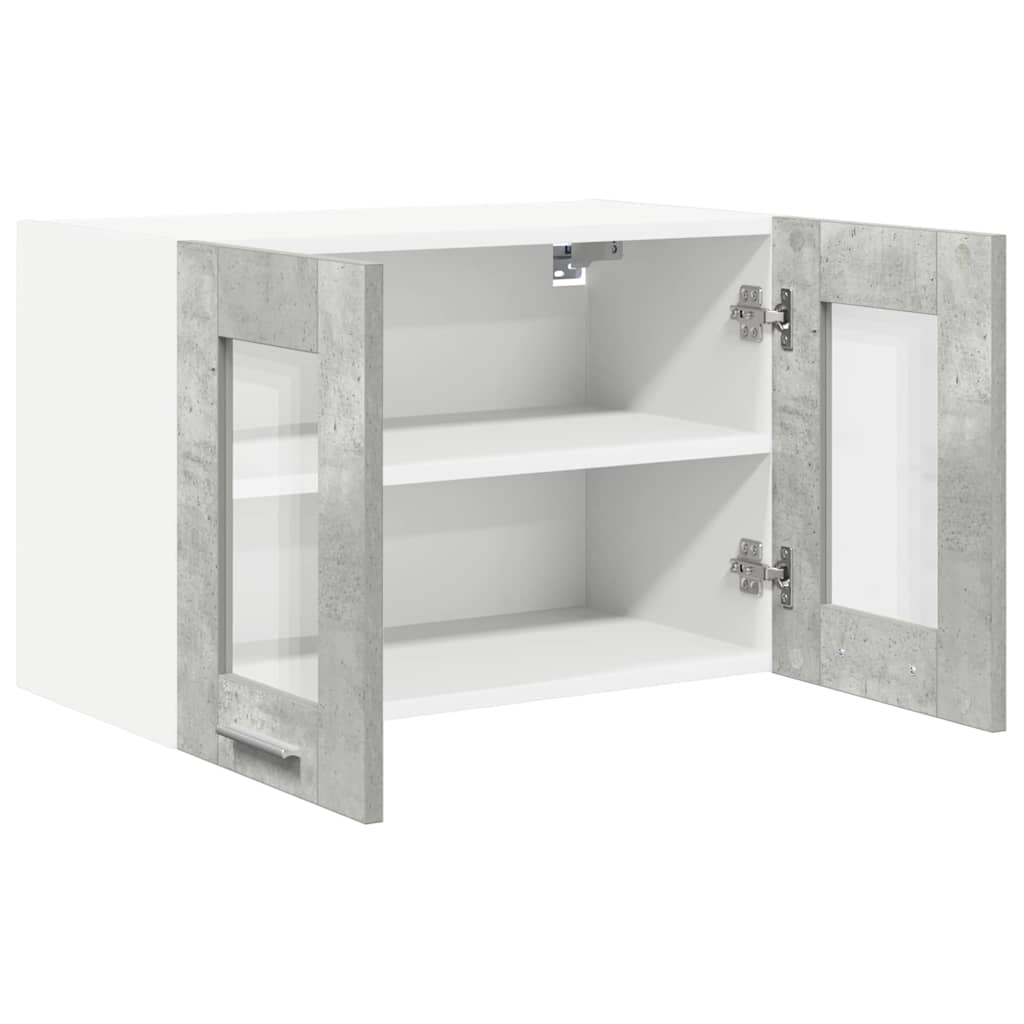 Hengende skap 2 pcs Betonggrå 60 x 31 x 40 cm Konstruert tre