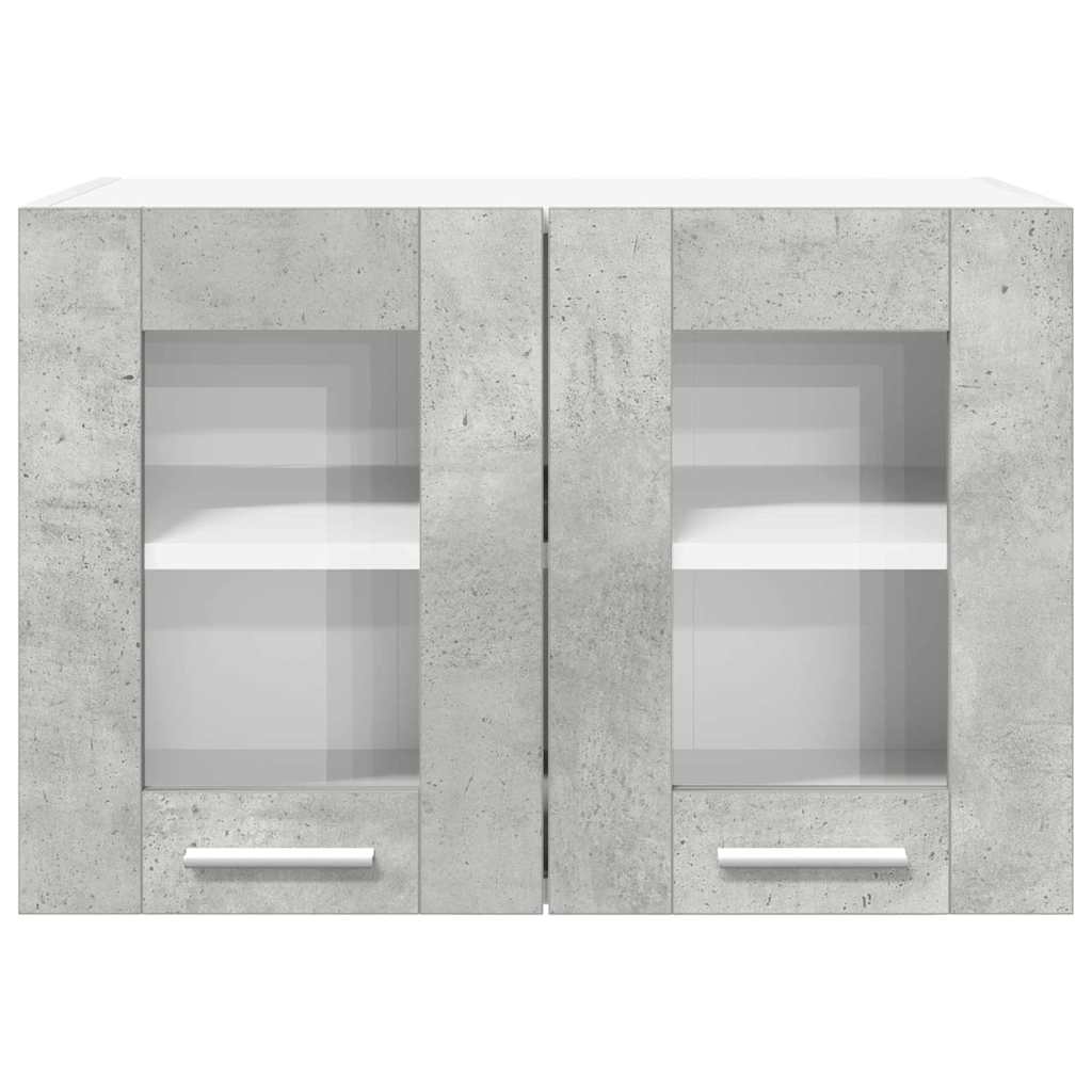 Hengende skap 2 pcs Betonggrå 60 x 31 x 40 cm Konstruert tre