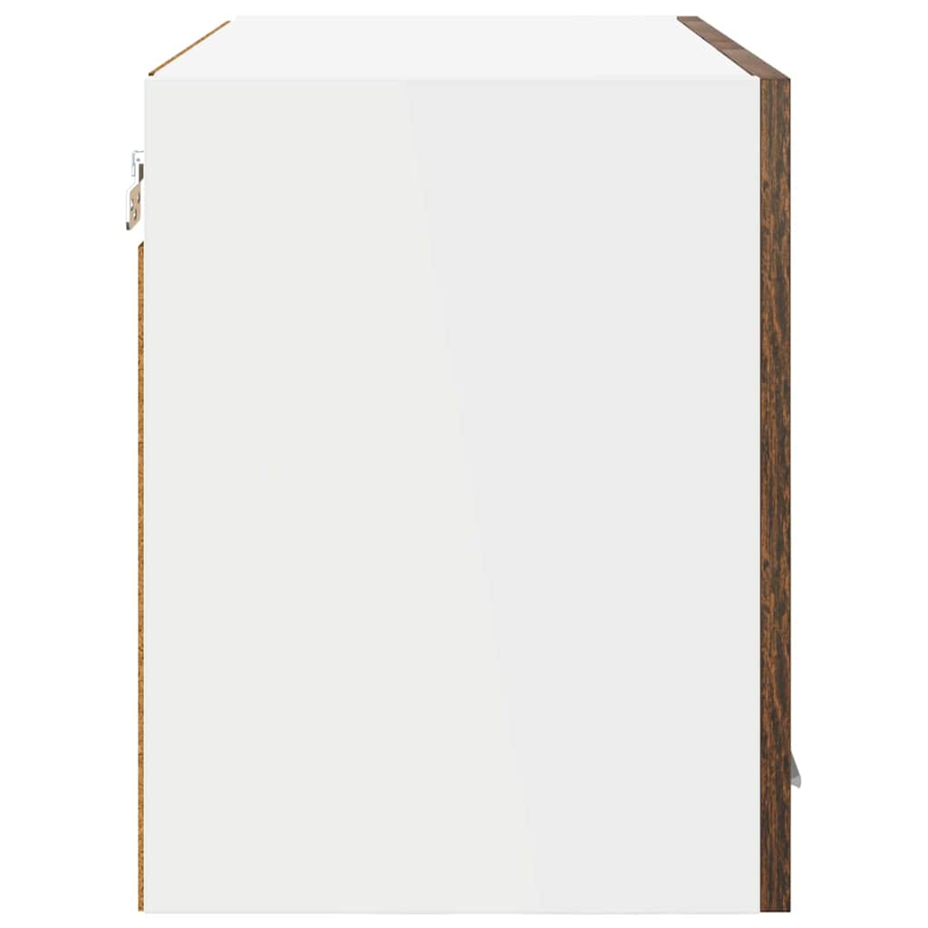 Hengende skap 2 pcs Røkt eik 60 x 31 x 40 cm Konstruert tre