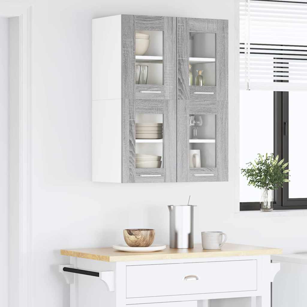 Hengende skap 2 pcs Grå Sonoma 60 x 31 x 40 cm Konstruert tre