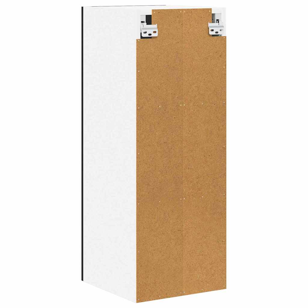 Hengende skap med dør 2 pcs Svart eik og hvit 30 x 31 x 80 cm