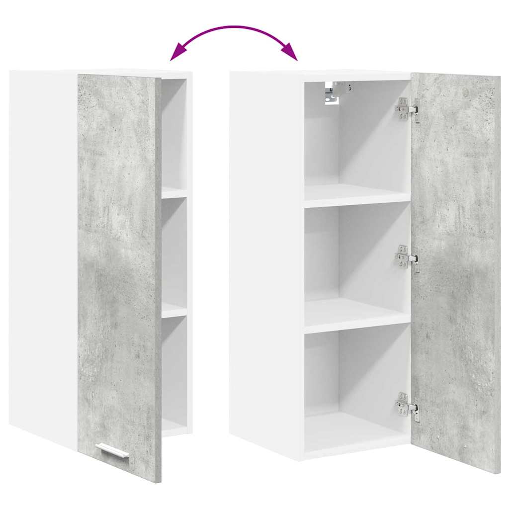 Hengende skap Betonggrå og hvit 30 x 31 x 80 cm Konstruert tre