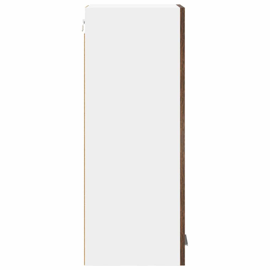 Hengende skap Riga 2 pcs Røkt eik og hvit 30 x 31 x 80 cm