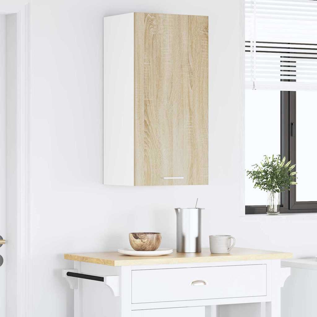 Hengende skap Sonoma eik og hvit 40 x 31 x 80 cm Konstruert tre