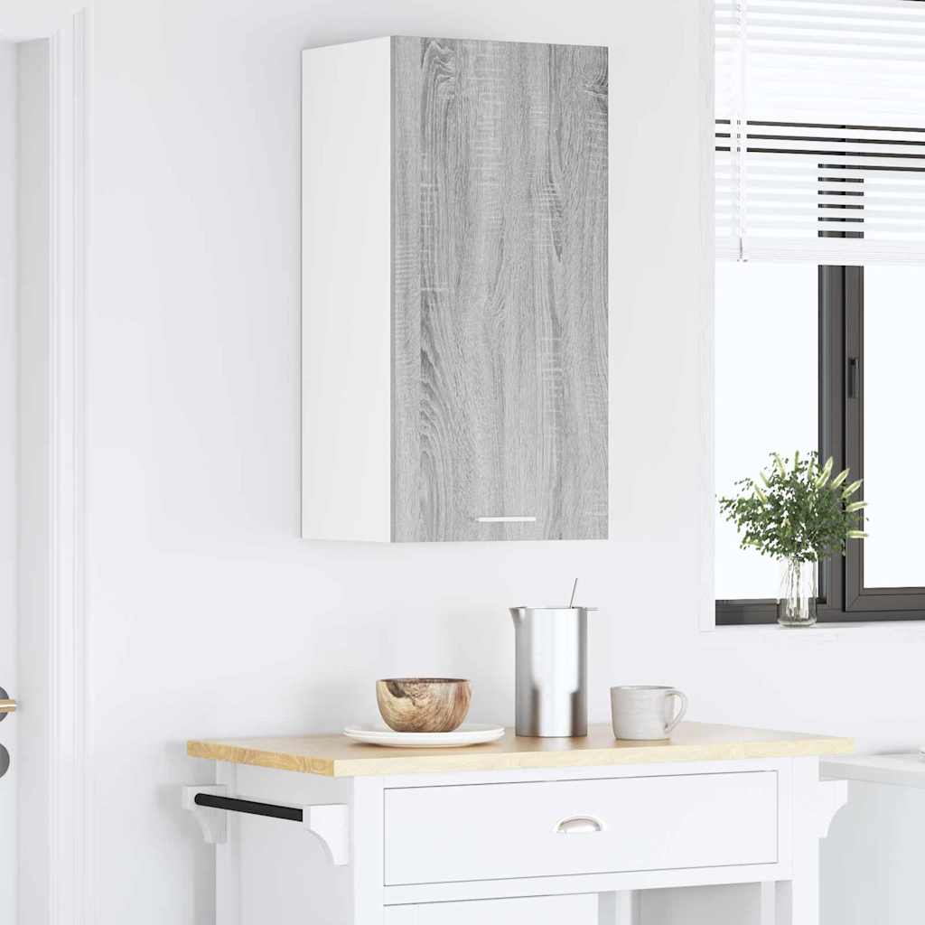 Hengende skap Grå Sonoma og hvit 40 x 31 x 80 cm Konstruert tre