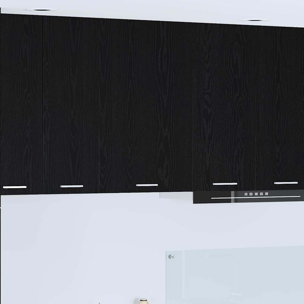 Hengende skap Svart eik og hvit 50 x 31 x 80 cm Konstruert tre