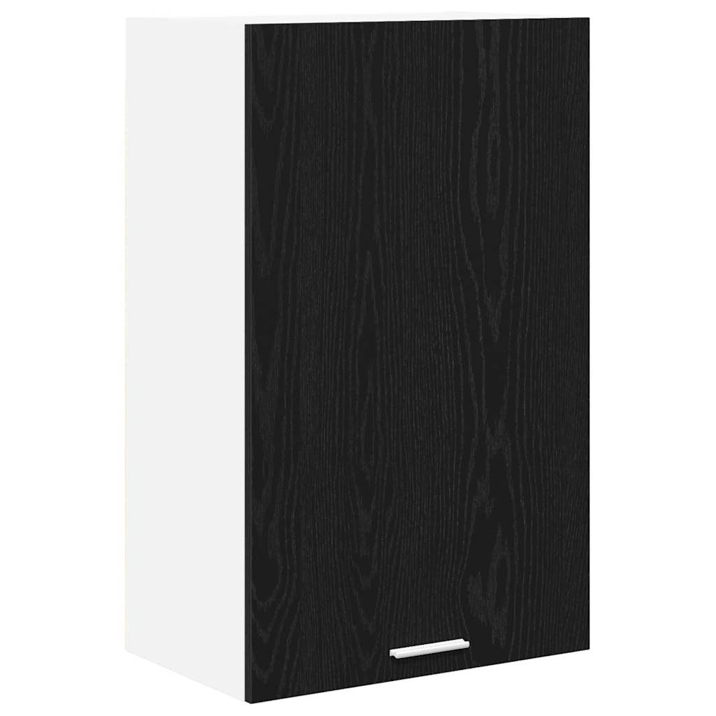 Hengende skap Svart eik og hvit 50 x 31 x 80 cm Konstruert tre