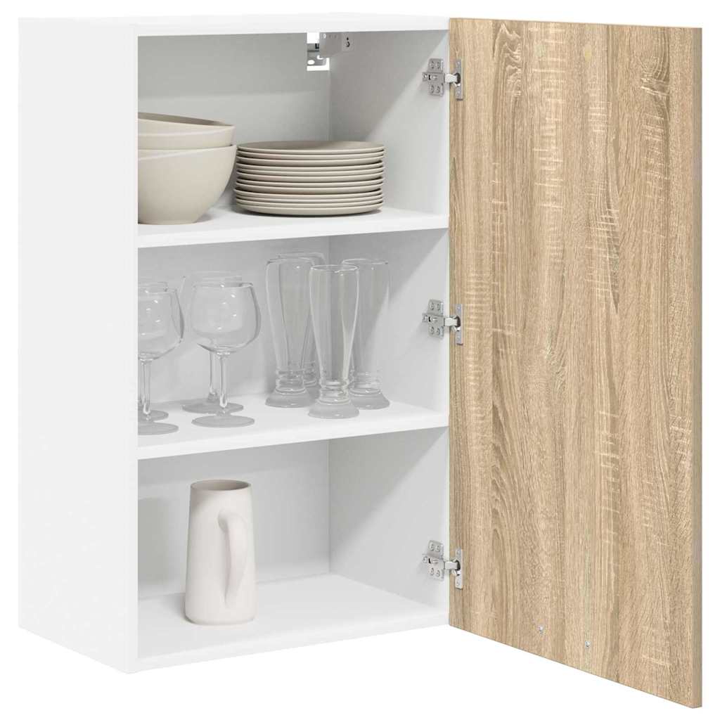 Hengende skap Sonoma eik og hvit 50 x 31 x 80 cm Konstruert tre