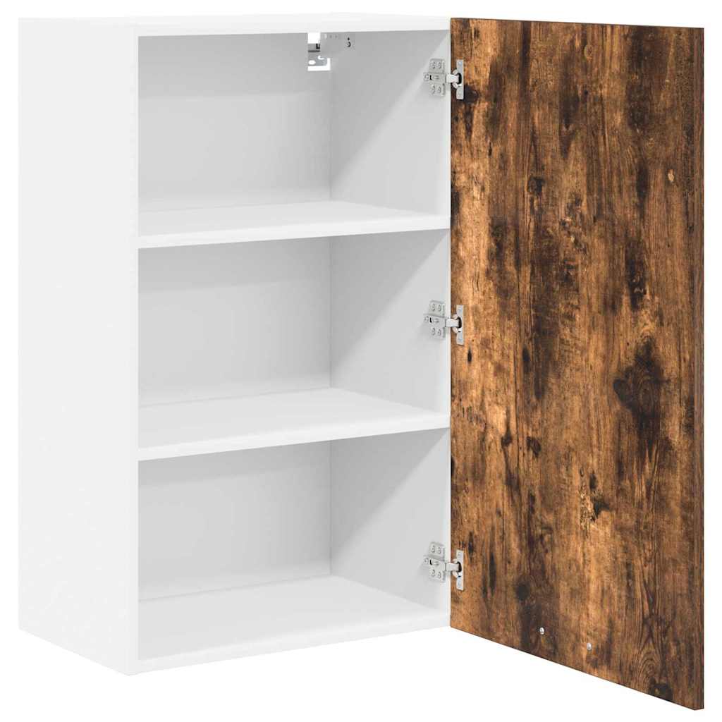Hengende skap Røkt eik og hvit 50 x 31 x 80 cm Konstruert tre