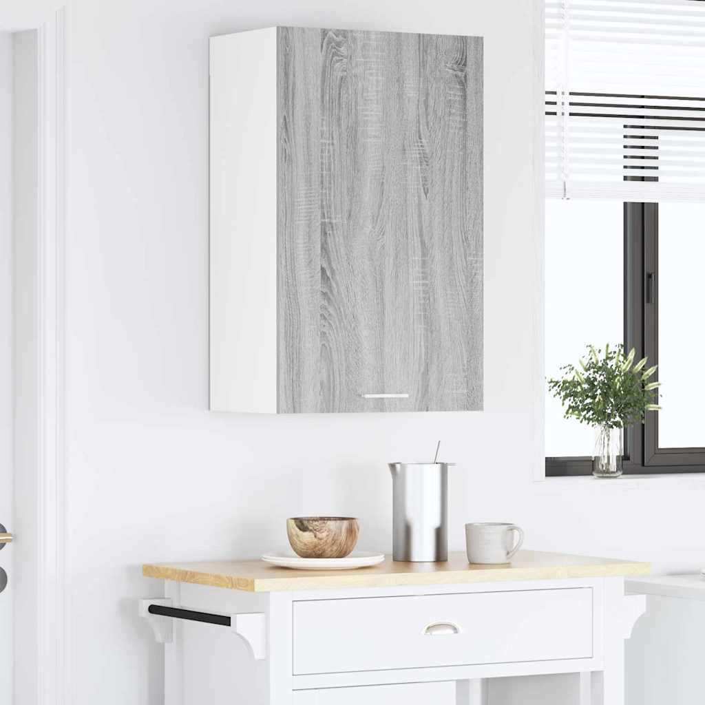 Hengende skap Grå Sonoma og hvit 50 x 31 x 80 cm Konstruert tre