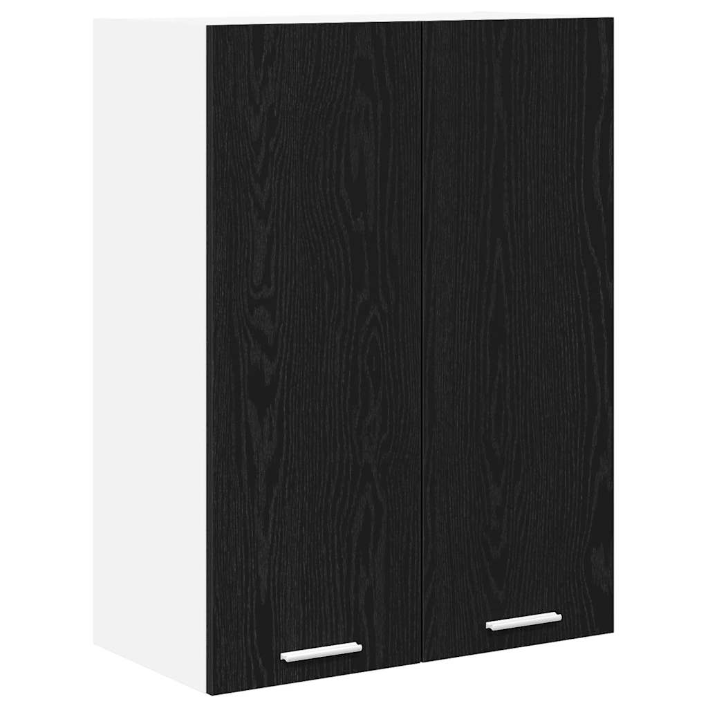 Hengende skap med dør Svart Eik 60 x 31 x 80 cm Konstruert tre